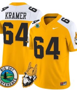 Jerry Kramer Jersey 64 Idaho Vandals 1975 Throwback Limited Stitched Gold Alter