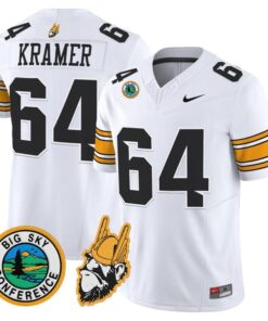 Jerry Kramer Jersey 64 Idaho Vandals 1975 Throwback Limited Stitched White