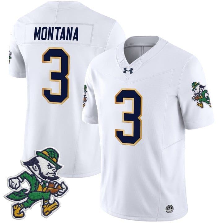 Joe Montana Jersey #3 Notre Dame 2025 Gridiron Leprechaun Edition