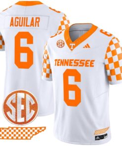 Joey Aguilar Jersey 6 Tennessee Vols Rebrand 2026 Checkerboard Stitched White 66f02c1d 1697 4877 a7f5 0de9d720d1ab