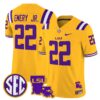 John Emery Jr Jersey 22 LSU Tigers 2025 Louisiana Patch Stitched Gold