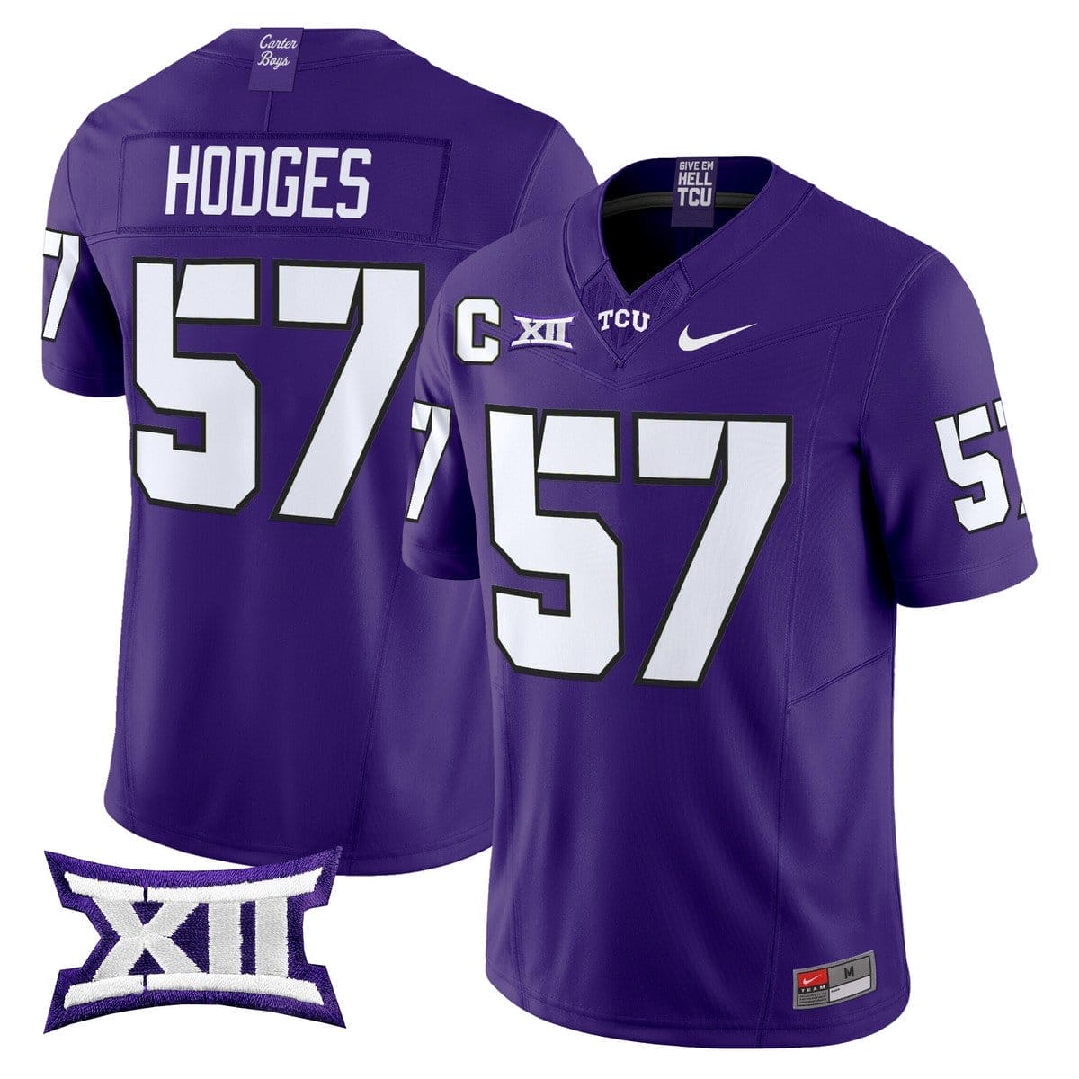 Johnny Hodges Jersey #57 TCU Horned Frogs 2025 Vapor Limited Stitched - Image 5