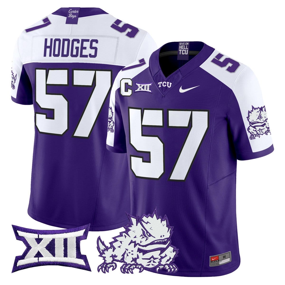 Johnny Hodges Jersey #57 TCU Horned Frogs 2025 Vapor Limited Stitched - Image 4