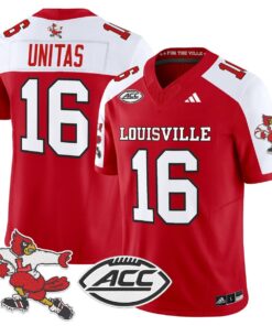 Johnny Unitas Jersey 16 Louisville Cardinals 1980s Throwback Stitched Red Alter b8a180e0 7c87 418f 9753 fd558d4763c5