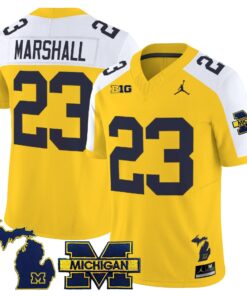 Jordan Marshall Jersey 23 Michigan Wolverines 2025 Limited V2 Stitched Maize Alter