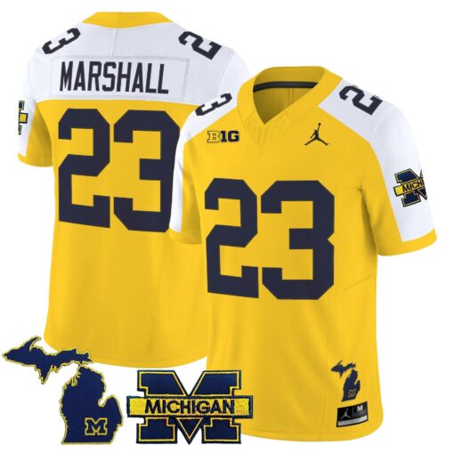 Jordan Marshall Jersey #23 Michigan Wolverines 2025 Limited V2 Stitched - Image 2