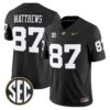Jordan Matthews Jersey 87 Vanderbilt Commodores 2025 Limited Stitched Black