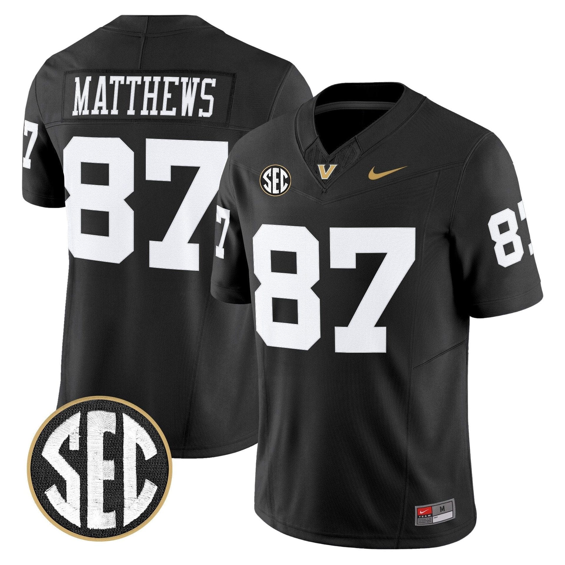 Jordan Matthews Jersey #87 Vanderbilt Commodores 2025 Limited Stitched