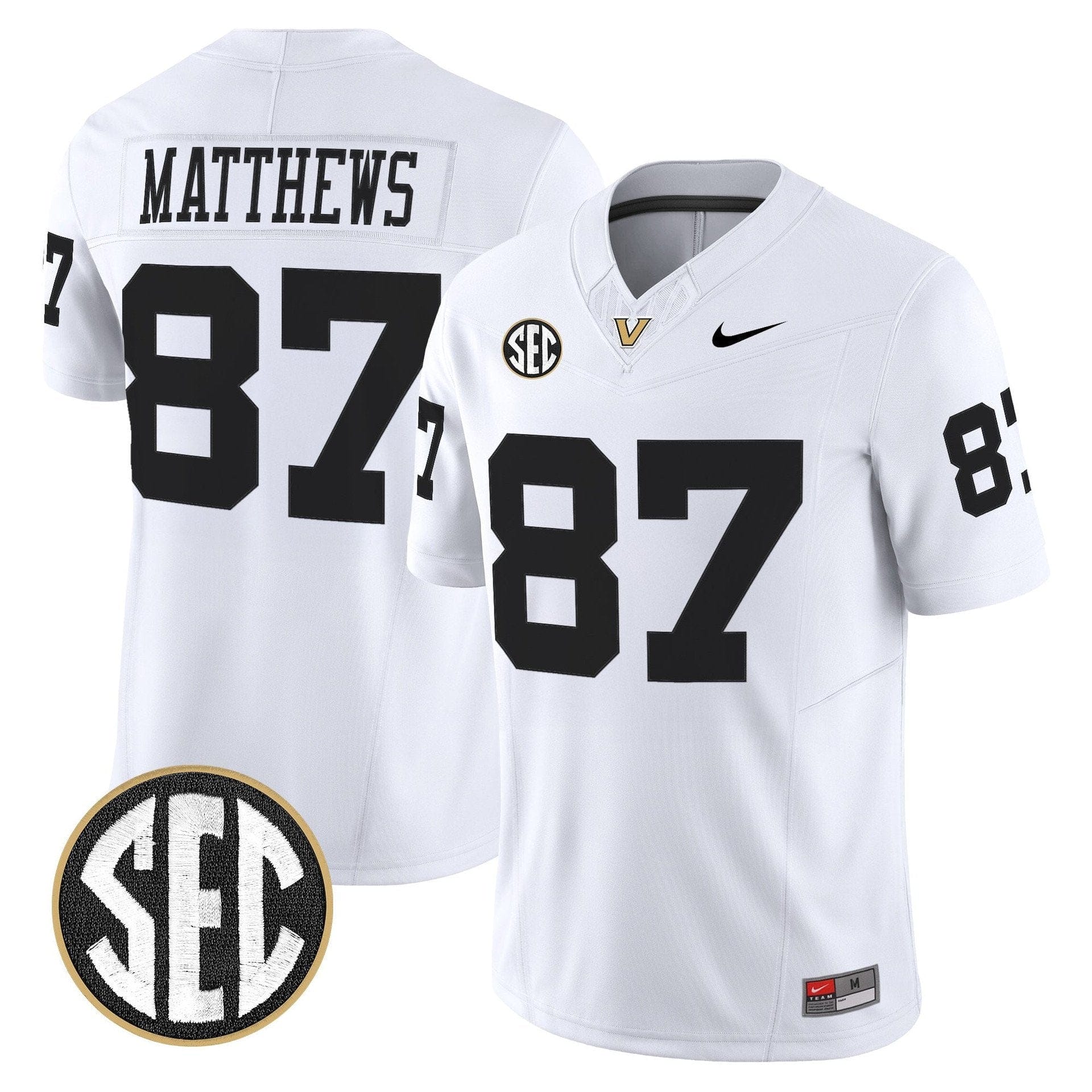 Jordan Matthews Jersey #87 Vanderbilt Commodores 2025 Limited Stitched - Image 2