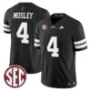 Jordan Mosley Jersey 4 Mississippi State Bulldogs Dark Mode Stitched Black