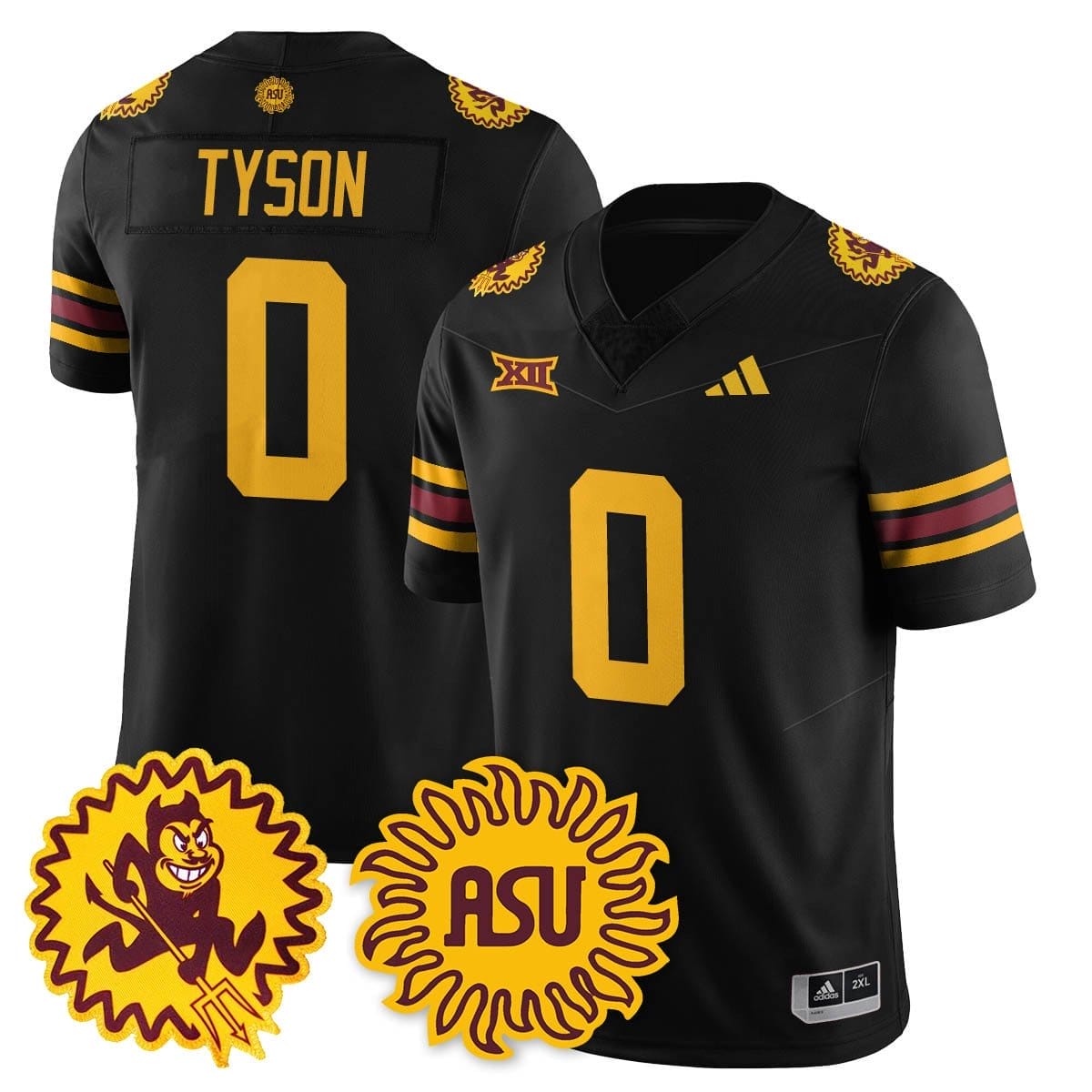 Jordyn Tyson Jersey #0 Arizona State Sun Devils 1975 Throwback Stitched