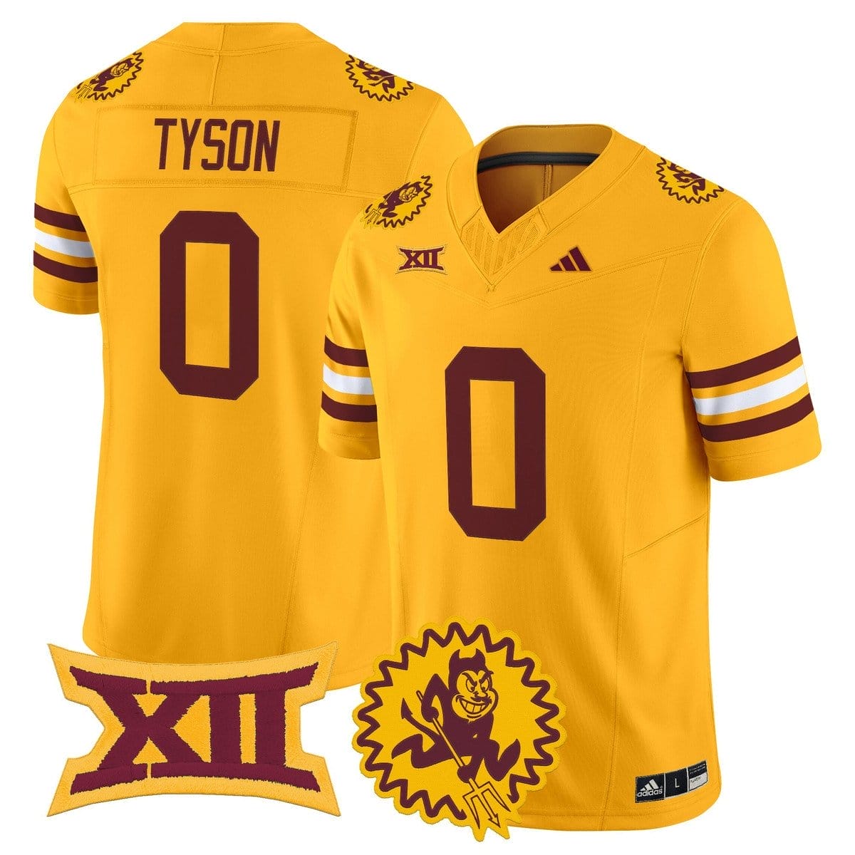 Jordyn Tyson Jersey #0 Arizona State Sun Devils 1975 Throwback Stitched