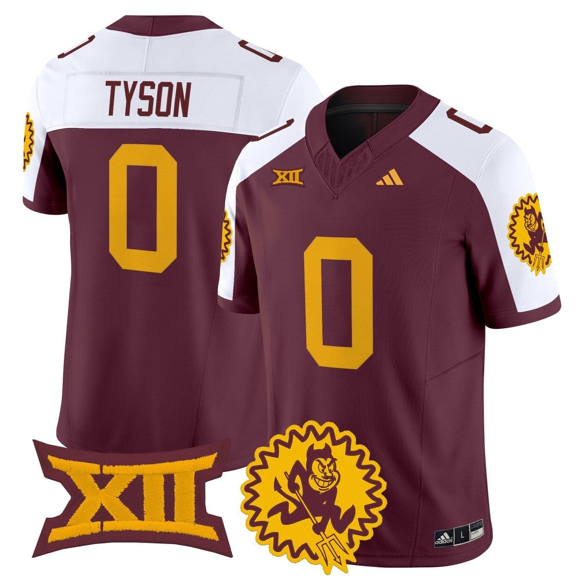 Jordyn Tyson Jersey #0 Arizona State Sun Devils 1975 Throwback Stitched - Image 4
