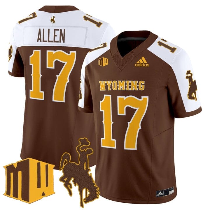 Josh Allen Jersey #17 Wyoming Cowboys 2025 Vapor Limited Stitched - Image 2