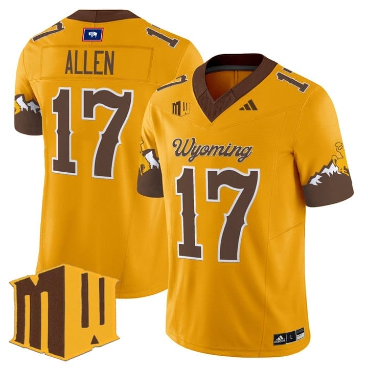 Josh Allen Jersey #17 Wyoming Cowboys 2025 Vapor Limited Stitched - Image 4