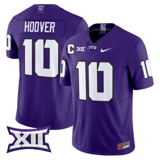 Josh Hoover Jersey #10 TCU Horned Frogs 2025 Vapor Limited Stitched - Image 5