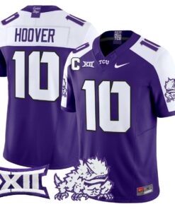 Josh Hoover Jersey 10 TCU Horned Frogs 2025 Vapor Limited Stitched Purple Alter