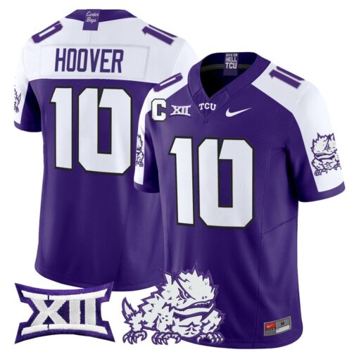 Josh Hoover Jersey #10 TCU Horned Frogs 2025 Vapor Limited Stitched - Image 4