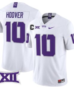Josh Hoover Jersey 10 TCU Horned Frogs 2025 Vapor Limited Stitched White