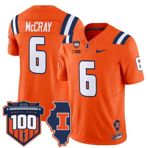 Josh McCray Jersey #6 Illinois Fighting 100th Memorial Stadium - Image 5