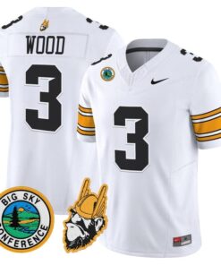 Joshua Wood Jersey 3 Idaho Vandals 1975 Throwback Limited Stitched White