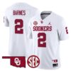 Jovantae Barnes Jersey 2 Oklahoma Sooners 2025 Limited Stitched White