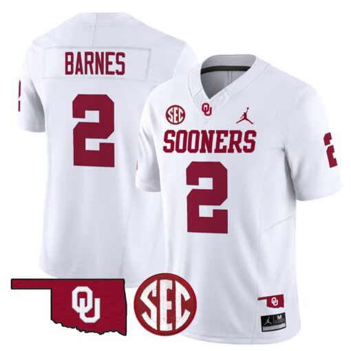 Jovantae Barnes Jersey #2 Oklahoma Sooners 2025 Limited Stitched