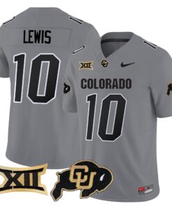 Julian Lewis Jersey 10 Colorado Buffaloes 2025 Vapor Limited Stitched Gray