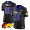 Justice Finkley Jersey 15 Kansas Jayhawks Football 2025 Limited Stitched Black
