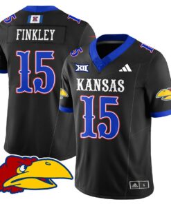 Justice Finkley Jersey #15 Kansas Jayhawks Football 2025 Limited Stitched