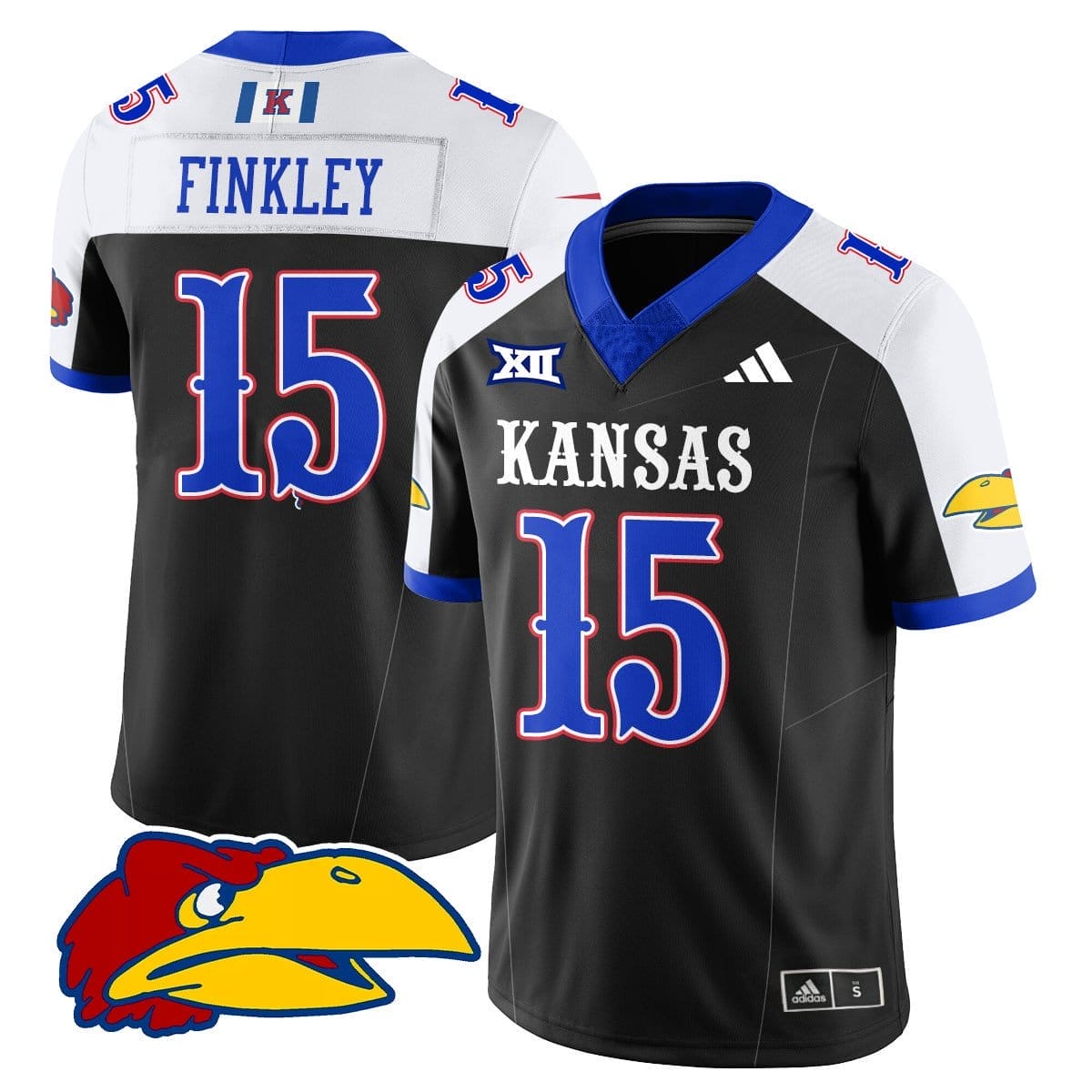 Justice Finkley Jersey #15 Kansas Jayhawks Football 2025 Limited Stitched - Image 4