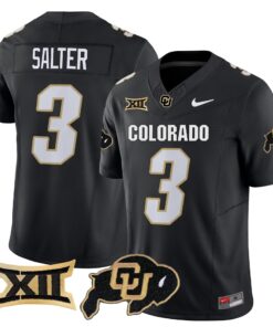 Kaidon Salter Jersey #3 Colorado Buffaloes 2025 Vapor Limited Stitched