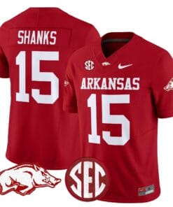 Kam Shanks Jersey 15 Arkansas Razorbacks Limited Stitched Cardinal