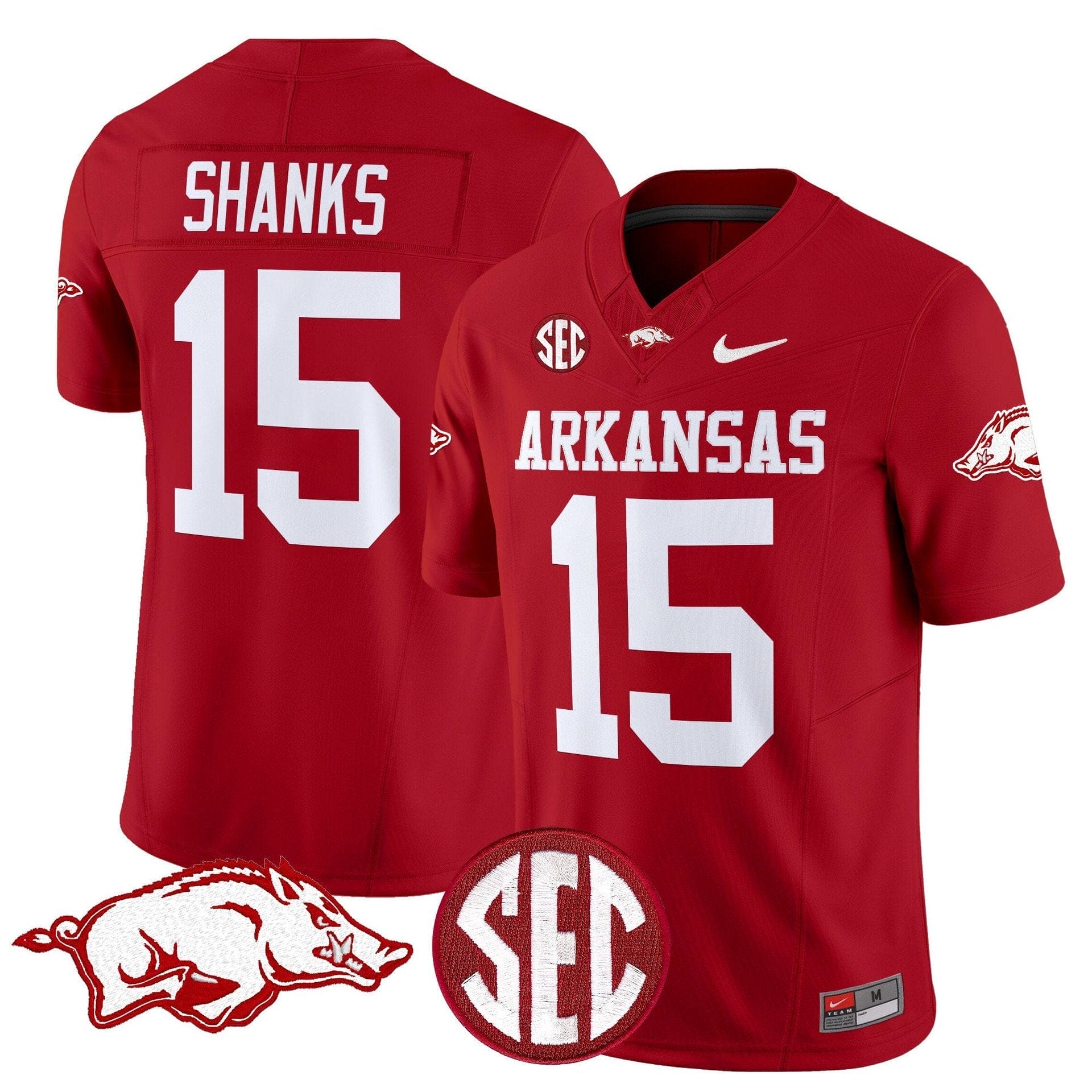 Kam Shanks Jersey #15 Arkansas Razorbacks Limited Stitched - Image 5