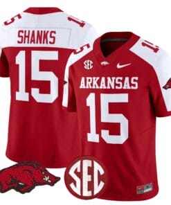 Kam Shanks Jersey 15 Arkansas Razorbacks Limited Stitched Cardinal Alter