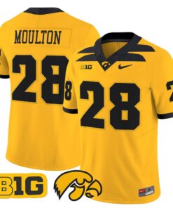 Kamari Moulton Jersey 28 Iowa Hawkeyes 2025 Limited Stitched Gold
