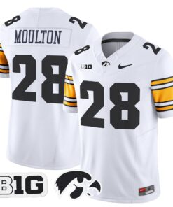 Kamari Moulton Jersey 28 Iowa Hawkeyes 2025 Limited Stitched White f22d7333 5218 4f92 a53c fa2dc81b6810