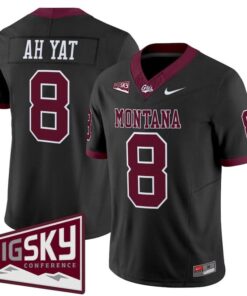 Keali'i Ah Yat Jersey #8 Montana Grizzlies 2025 Vapor Limited Stitched Black Alter