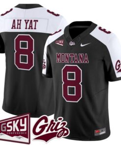 Alternative view of Keali'i Ah Yat Jersey #8 Montana Grizzlies 2025 Vapor Limited Stitched Black Alter