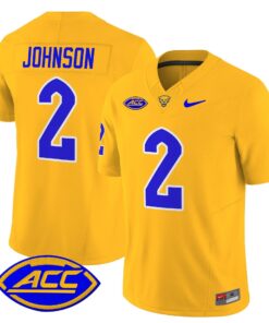 Kenny Johnson Jersey 2 Pittsburgh Panthers 2025 Limited Stitched Gold