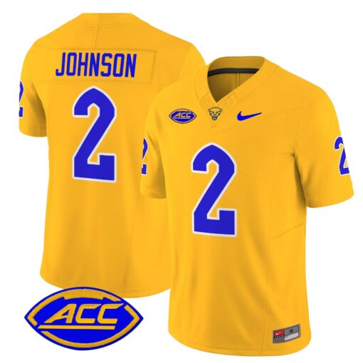 Kenny Johnson Jersey #2 Pittsburgh Panthers 2025 Limited Stitched - Image 2