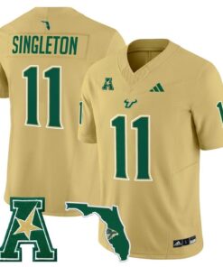 Keshaun Singleton Jersey 11 South Florida Bulls 2025 Limited Stitched Gold