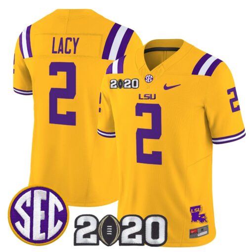 Kyren Lacy Jersey #2 LSU Tigers 2020 National Champions Stitched - Image 3