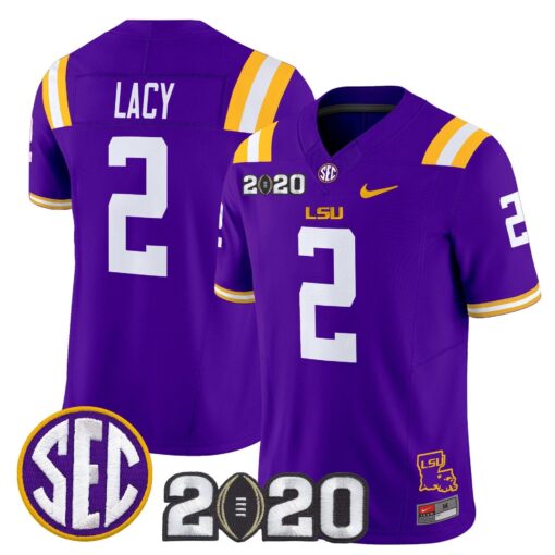 Kyren Lacy Jersey #2 LSU Tigers 2020 National Champions Stitched - Image 5