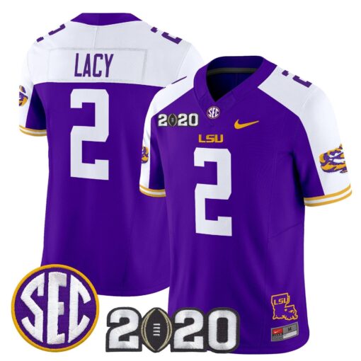 Kyren Lacy Jersey #2 LSU Tigers 2020 National Champions Stitched - Image 4