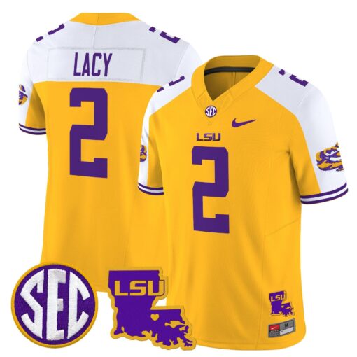 Kyren Lacy Jersey #2 LSU Tigers 2025 Louisiana Patch Stitched - Image 3