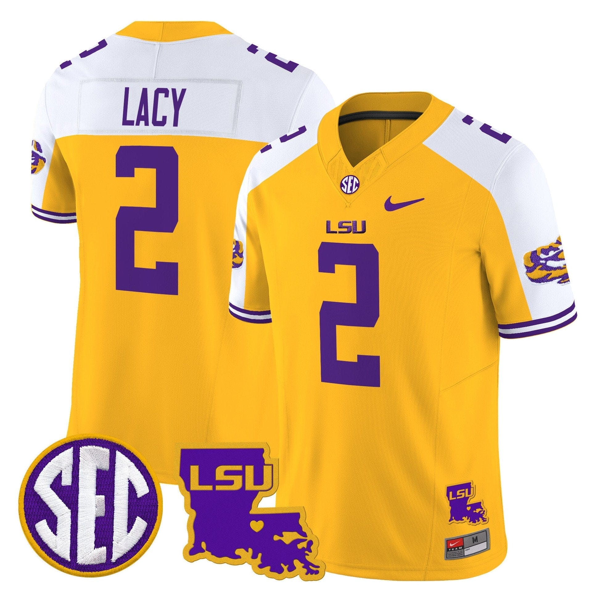 Kyren Lacy Jersey #2 LSU Tigers 2025 Louisiana Patch Stitched - Image 3