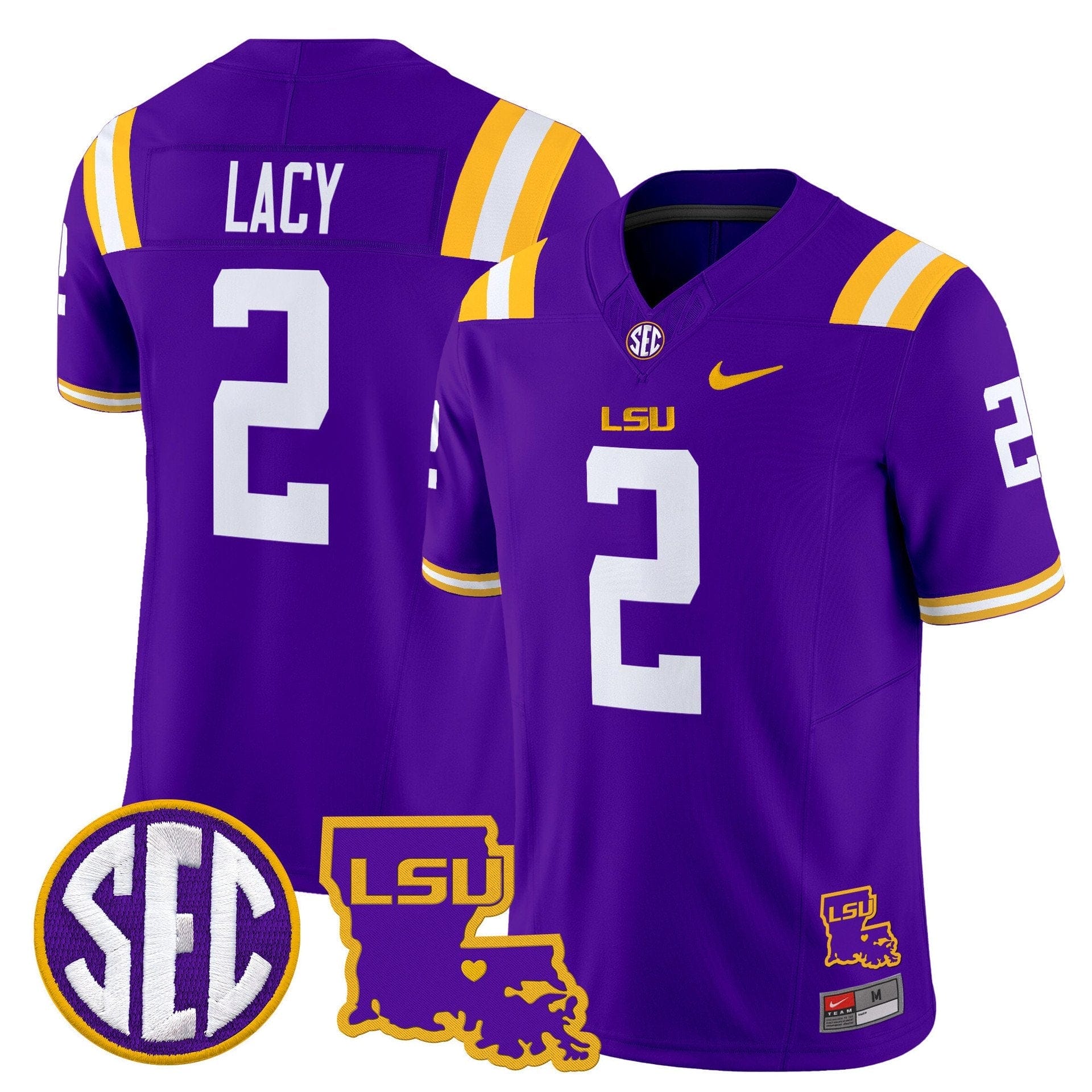Kyren Lacy Jersey #2 LSU Tigers 2025 Louisiana Patch Stitched - Image 5