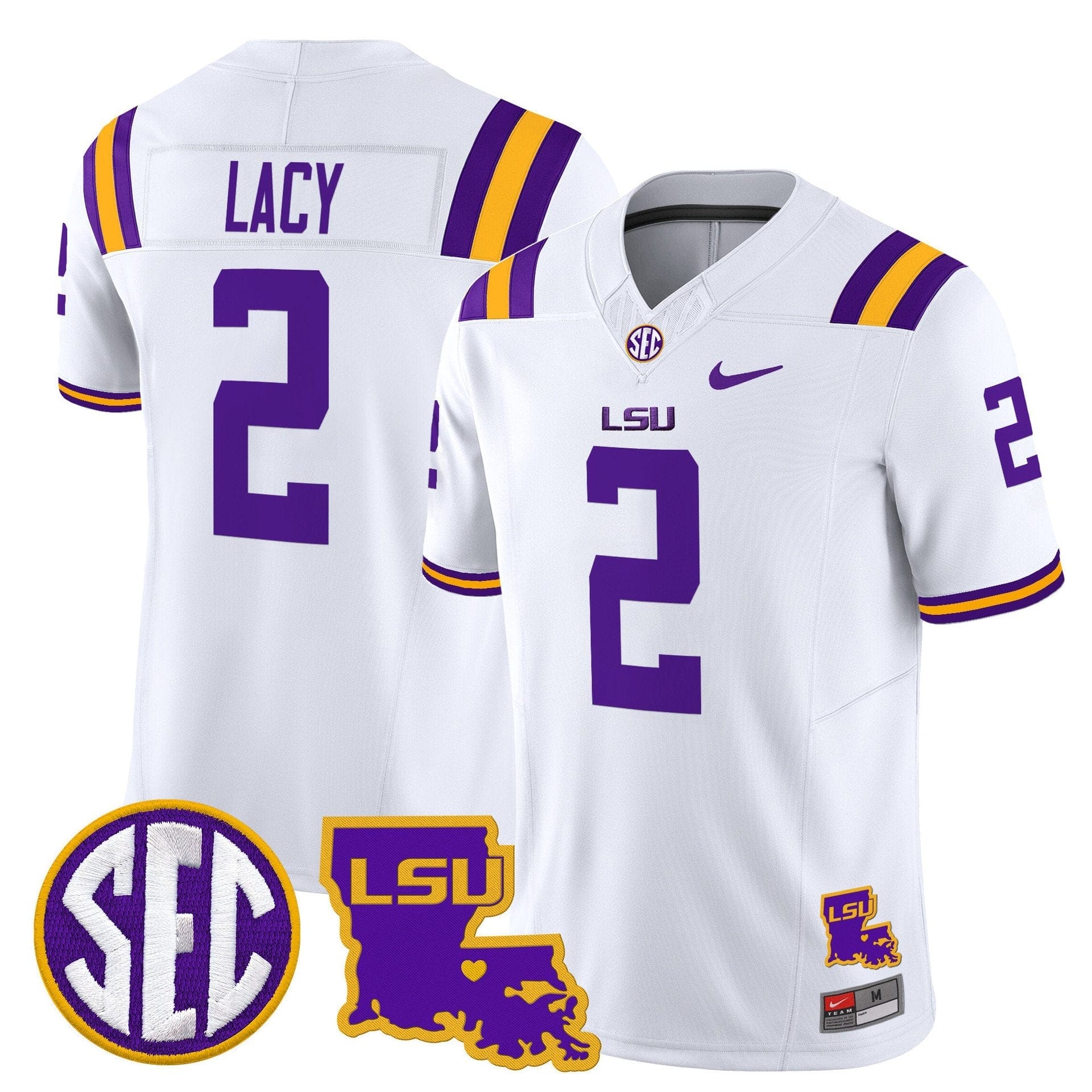 Kyren Lacy Jersey #2 LSU Tigers 2025 Louisiana Patch Stitched - Image 2