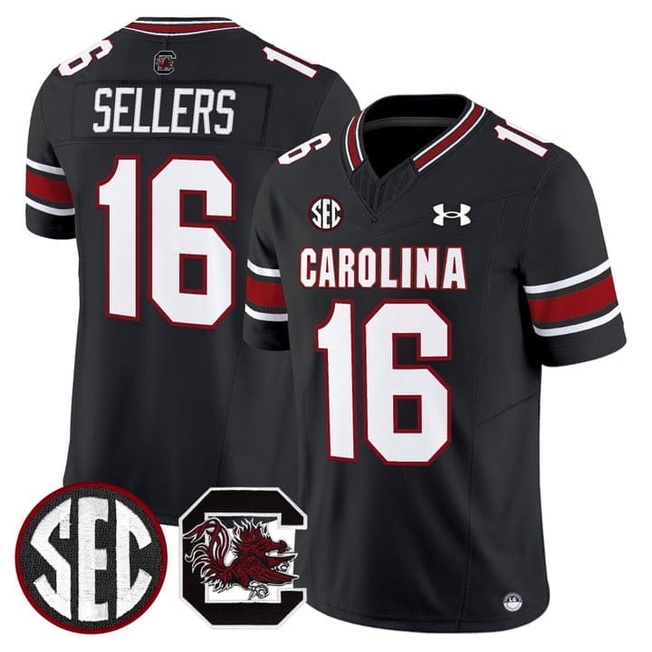 LaNorris Sellers Jersey #16 South Carolina Gamecocks 2025 Stitched